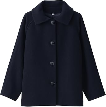 Amazon | 無印良品 コート 再生ウール混ショートコート